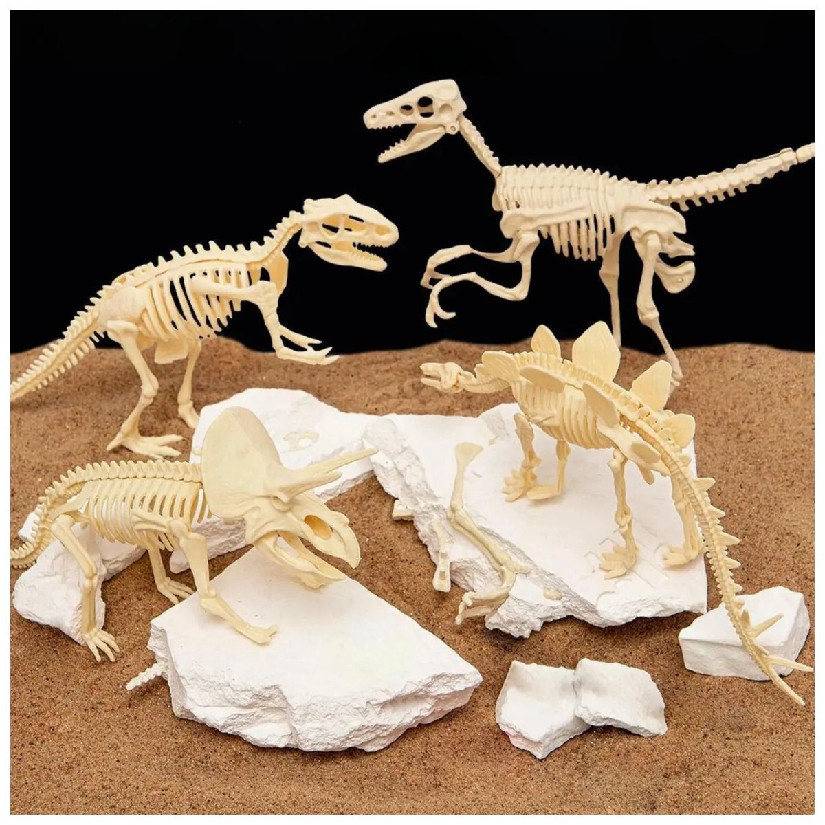 Brinquedo Kit Arqueologia Dinossauro Dino Fóssil Escavação Brinquedo Kit Arqueologia Dinossauro Dino Fóssil Escavação